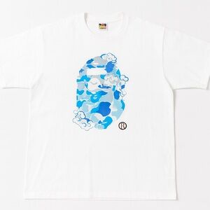 Bape White and Blue Short Sleeve Tee